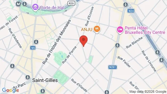 Apartments for rent i Brussels Sint-Gillis - kort over placeringen