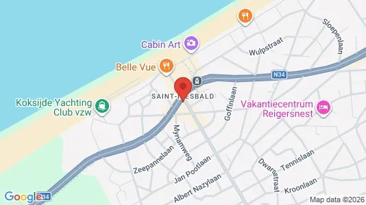 Apartments for rent i Koksijde - kort over placeringen