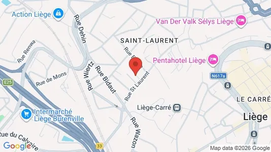 Apartments for rent i Luik - kort over placeringen