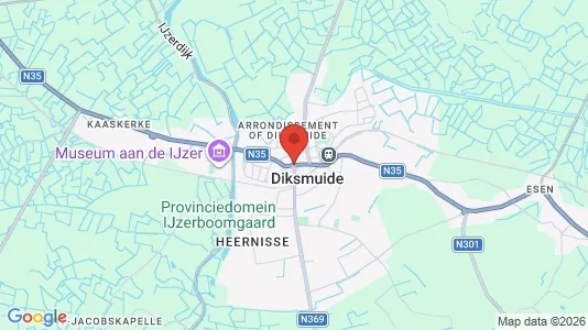 Houses for rent i Diksmuide - kort over placeringen