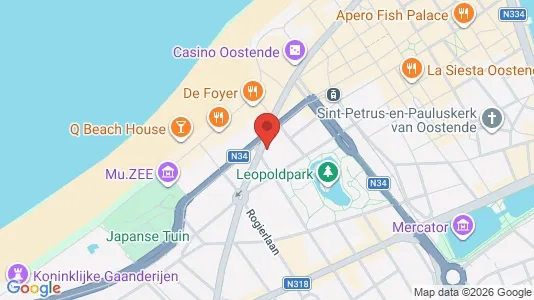 Apartments for rent i Oostende - kort over placeringen