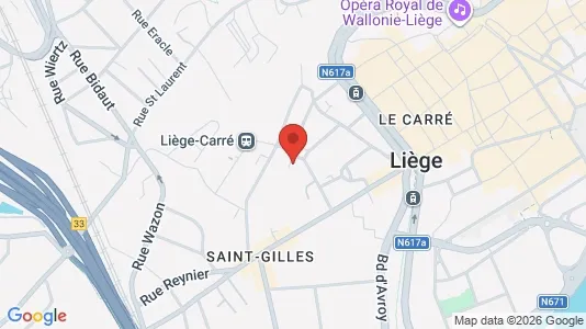 Apartments for rent i Luik - kort over placeringen