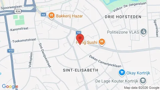 Apartments for rent i Kortrijk - kort over placeringen