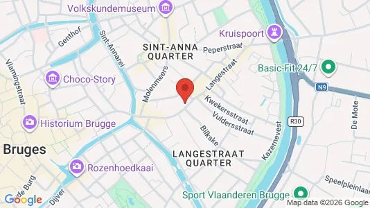 Apartments for rent i Brugge - kort over placeringen