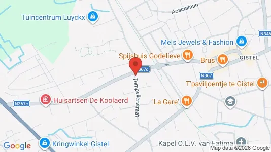 Apartments for rent i Gistel - kort over placeringen