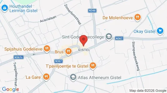 Apartments for rent i Gistel - kort over placeringen