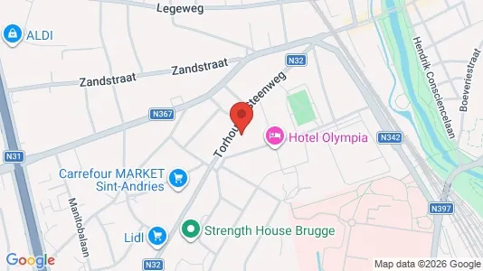 Apartments for rent i Brugge - kort over placeringen