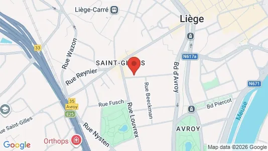 Apartments for rent i Luik - kort over placeringen