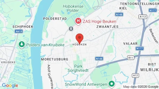 Apartments for rent i Antwerp Hoboken - kort over placeringen
