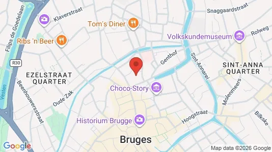Apartments for rent i Brugge - kort over placeringen
