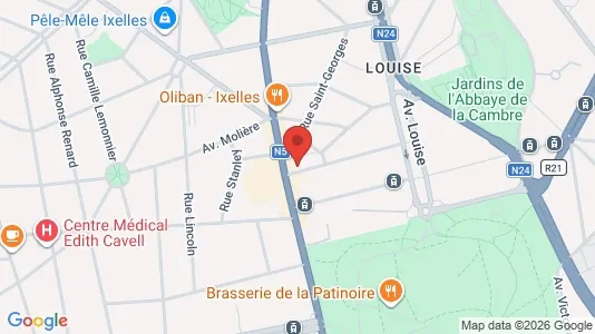 Apartments for rent i Brussels Ukkel - kort over placeringen