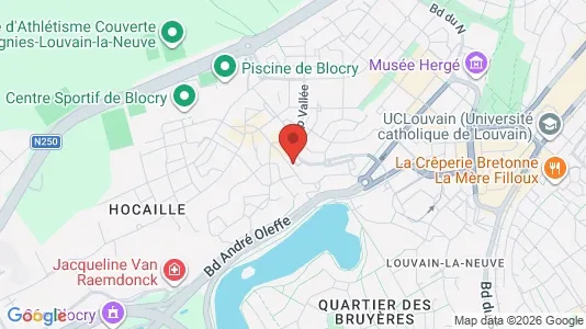 Apartments for rent i Ottignies-Louvain-la-Neuve - kort over placeringen