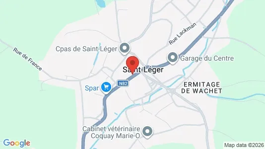 Apartments for rent i Saint-Léger - kort over placeringen