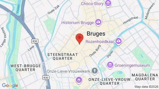 Apartments for rent i Brugge - kort over placeringen