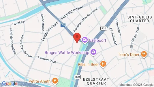 Apartments for rent i Brugge - kort over placeringen
