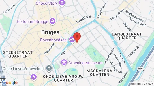Apartments for rent i Brugge - kort over placeringen