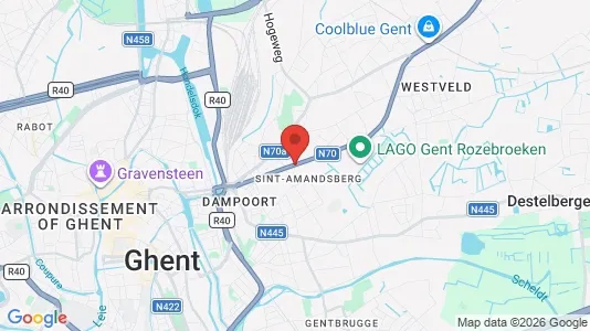 Apartments for rent i Gent Sint-Amandsberg - kort over placeringen