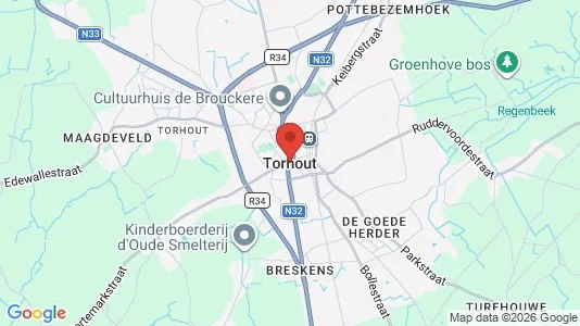 Houses for rent i Torhout - kort over placeringen