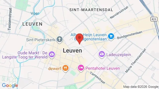 Apartments for rent i Leuven - kort over placeringen