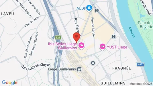 Apartments for rent i Luik - kort over placeringen