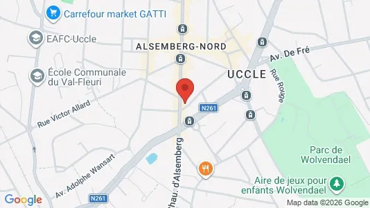 Apartments for rent i Brussels Ukkel - kort over placeringen