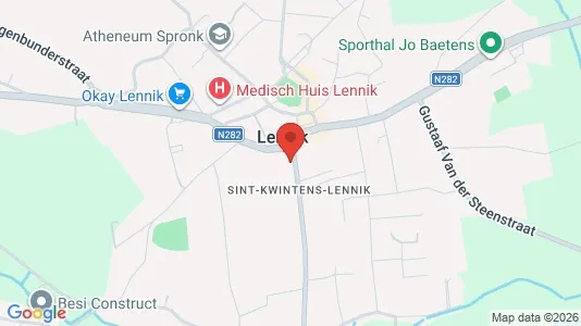 Apartments for rent i Lennik - kort over placeringen