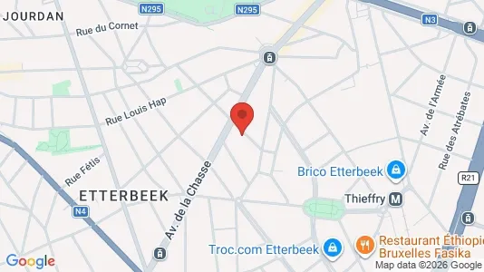 Apartments for rent i Brussels Etterbeek - kort over placeringen