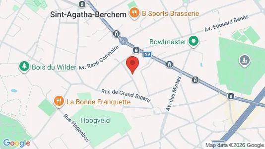 Apartments for rent i Brussels Sint-Agatha-Berchem - kort over placeringen