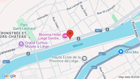 Apartments for rent i Luik - kort over placeringen