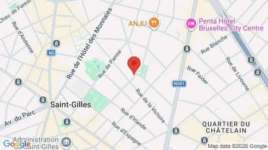 Apartments for rent i Brussels Sint-Gillis - kort over placeringen