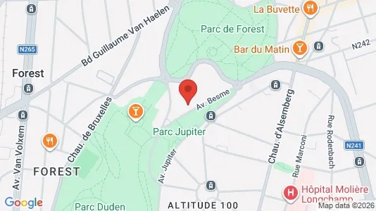Apartments for rent i Brussels Vorst - kort over placeringen