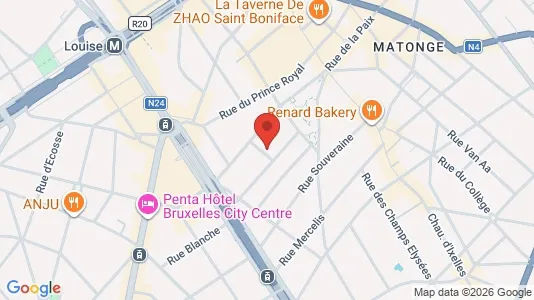 Apartments for rent i Brussels Elsene - kort over placeringen