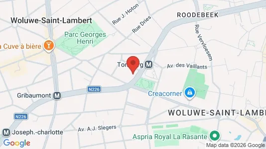 Apartments for rent i Brussels Sint-Lambrechts-Woluwe - kort over placeringen