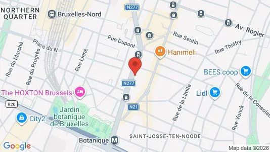 Apartments for rent i Brussels Sint-Joost-ten-Node - kort over placeringen