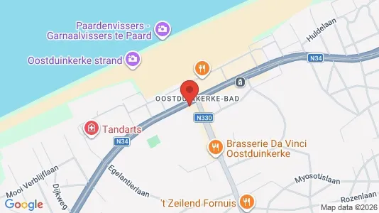 Apartments for rent i Koksijde - kort over placeringen