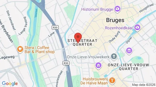 Apartments for rent i Brugge - kort over placeringen