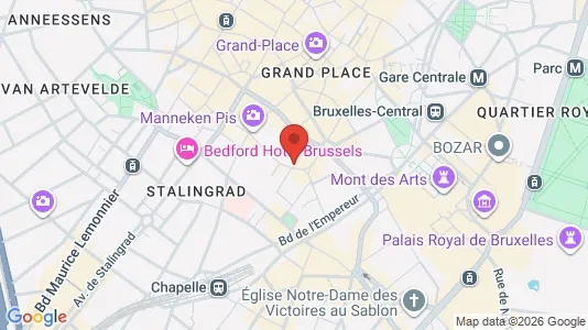 Apartments for rent i Stad Brussel - kort over placeringen