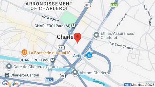 Apartments for rent i Charleroi - kort over placeringen
