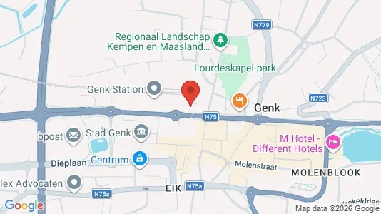 Apartments for rent i Genk - kort over placeringen