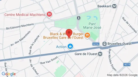 Apartments for rent i Brussels Sint-Jans-Molenbeek - kort over placeringen