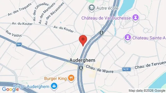 Apartments for rent i Brussels Oudergem - kort over placeringen