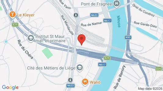 Apartments for rent i Luik - kort over placeringen