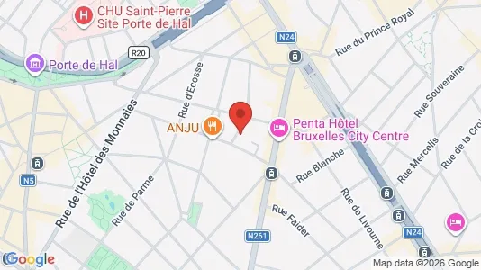 Apartments for rent i Brussels Elsene - kort over placeringen