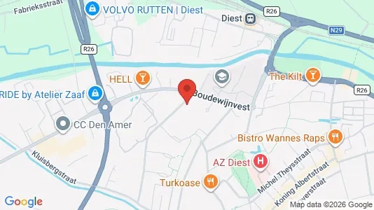 Apartments for rent i Diest - kort over placeringen