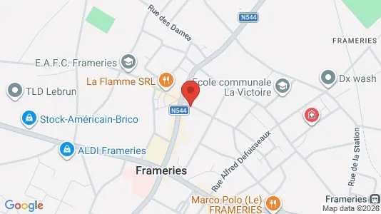 Apartments for rent i Frameries - kort over placeringen