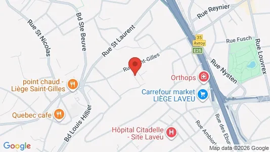 Apartments for rent i Luik - kort over placeringen