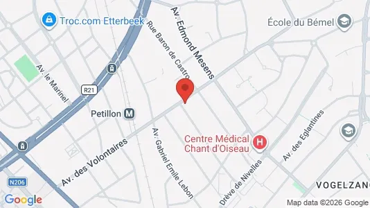 Apartments for rent i Brussels Sint-Pieters-Woluwe - kort over placeringen