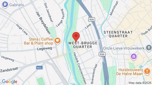 Apartments for rent i Brugge - kort over placeringen
