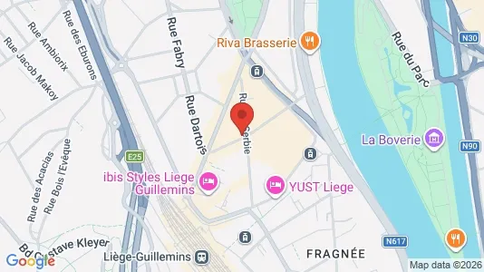 Apartments for rent i Luik - kort over placeringen