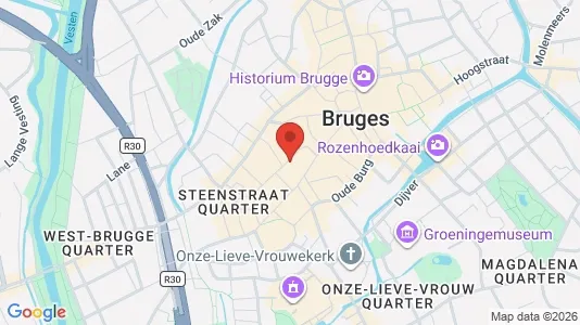 Apartments for rent i Brugge - kort over placeringen